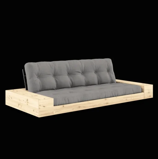 Karup Design Base Sovesofa Med Sidekasse & 5-Lags Madras Black Night/Grå