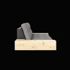Karup Design Base Sovesofa Med Sidekasse & 5-Lags Madras Black Night/Grå
