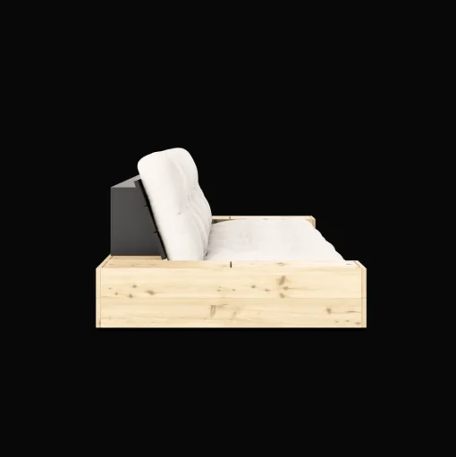 Karup Design Base Sovesofa Med Sidekasse & 5-Lags Madras Black Night/Natural