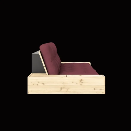 Karup Design Base Sovesofa Med Sidekasse & 5-Lags Madras Klar/Bordeaux