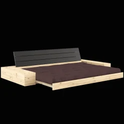 Karup Design Base Sovesofa Med Sidekasse & 5-Lags Madras Black Night/Brun