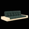 Karup Design Base Sovesofa Med Sidekasse & 5-Lags Madras Black Night/Seaweed