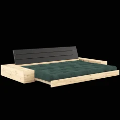 Karup Design Base Sovesofa Med Sidekasse & 5-Lags Madras Black Night/Seaweed