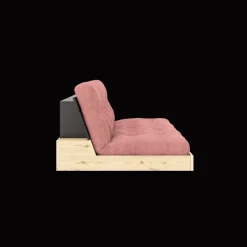 Karup Design Base Sovesofa Med 5-Lags Madras Black Night/Sorbet Pink