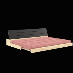 Karup Design Base Sovesofa Med 5-Lags Madras Black Night/Sorbet Pink