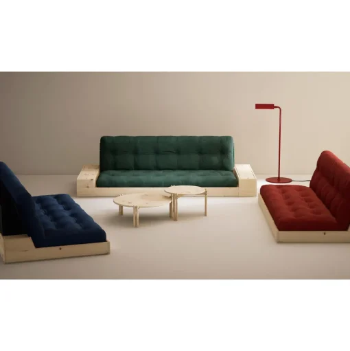Karup Design Base Sovesofa Med 5-Lags Madras Black Night/Pale Blue
