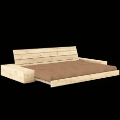 Karup Design Base Sovesofa Med Sidekasse & 5-Lags Madras Black Night/Bordeaux