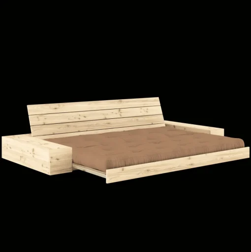 Karup Design Base Sovesofa Med Sidekasse & 5-Lags Madras Black Night/Bordeaux