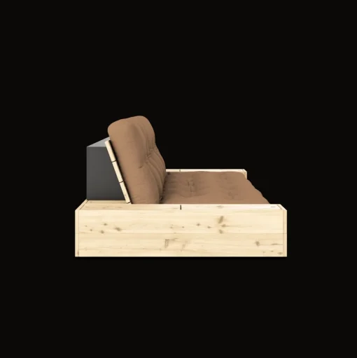 Karup Design Base Sovesofa Med Sidekasse & 5-Lags Madras Black Night/Bordeaux