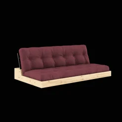 Karup Design Base Sovesofa Med 5-Lags Madras Black Night/Bordeaux