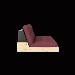 Karup Design Base Sovesofa Med 5-Lags Madras Black Night/Bordeaux