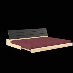 Karup Design Base Sovesofa Med 5-Lags Madras Black Night/Bordeaux