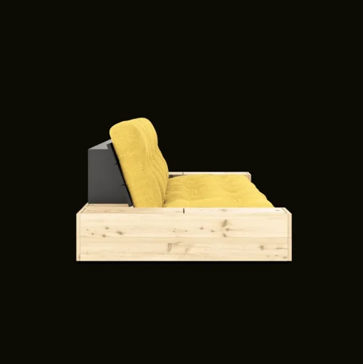 Karup Design Base Sovesofa Med Sidekasse & 5-Lags Madras Black Night/Honning