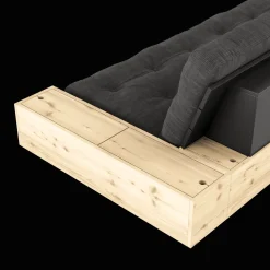 Karup Design Base Sovesofa Med Sidekasse & 5-Lags Madras Black Night/Honning