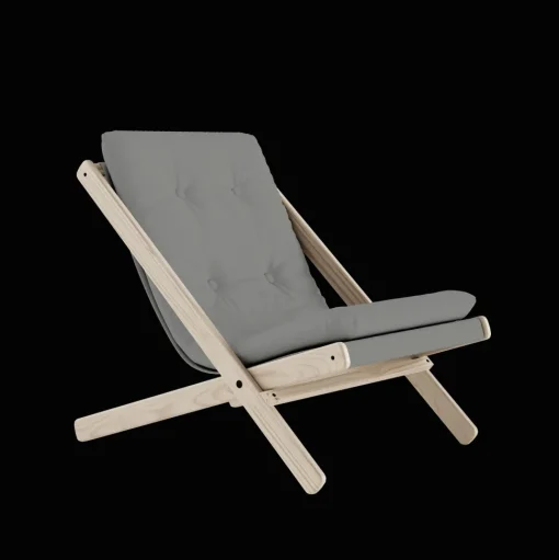 Karup Design Boogie Lánestol M. Madras 746 Grey/Rå Bøg