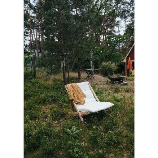 Karup Design Boogie Lánestol M. Madras 611 Beach Blue/Rå Bøg