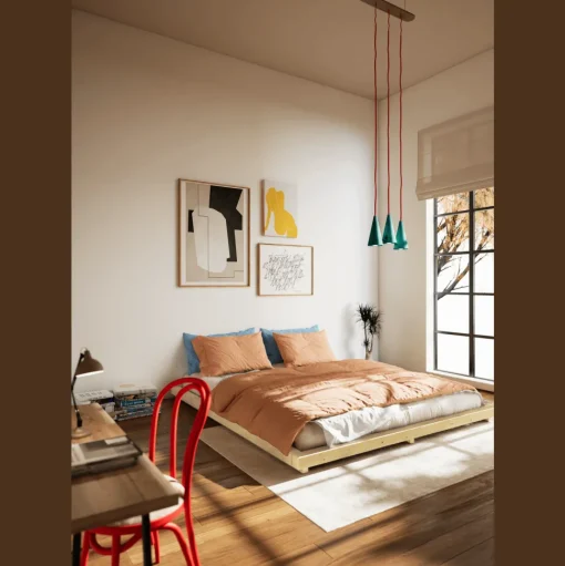 Karup Design Dock Sengestel 160x200 Klarklakeret Fyrretrá