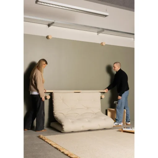 Karup Design Hooked Madras Med Beslag 135x200 Linned/Raw