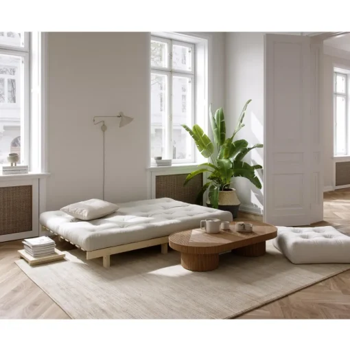 Karup Design Lean Sofa Sovesofa Med Madras 130x190 Beige/Raw