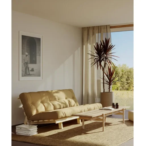 Karup Design Lean Sovesofa Med Alpha Madras 130x200 Linned/Raw