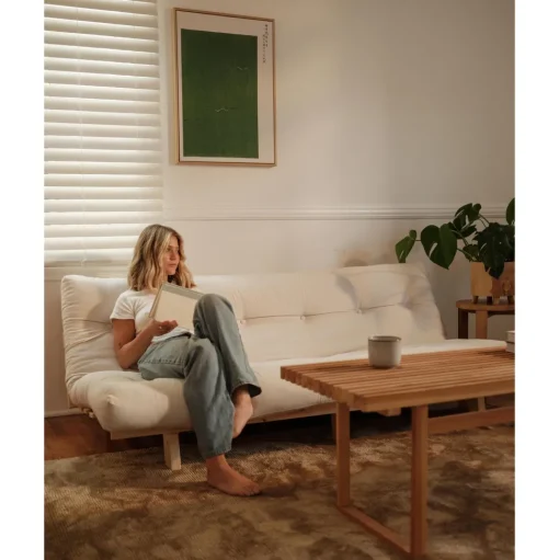 Karup Design Lean Sovesofa Med Alpha Madras 130x200 Linned/Raw