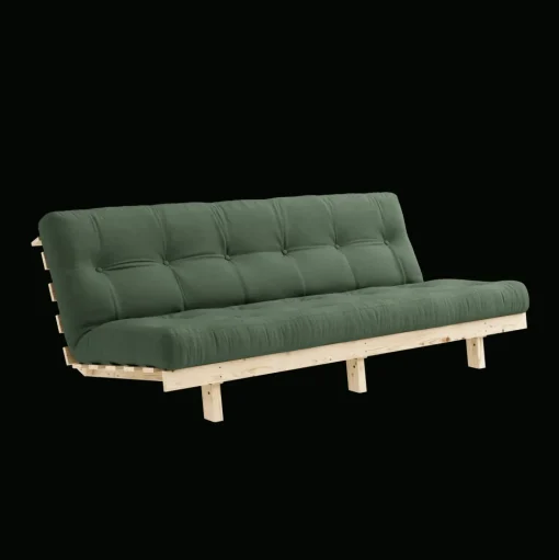 Karup Design Lean Sovesofa Med Alpha Madras 130x200 Oliven Grøn/Raw