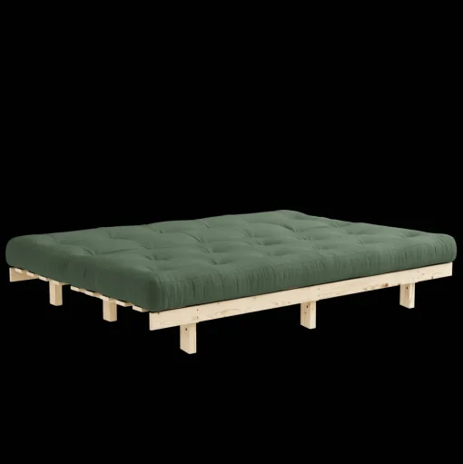 Karup Design Lean Sovesofa Med Alpha Madras 130x200 Oliven Grøn/Raw