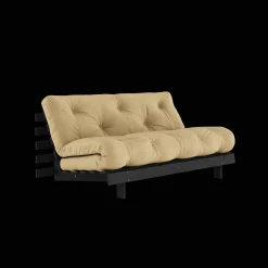 Karup Design Roots Sovasofa Med Roots Madras 160x200 Wheat Beige/Sortlakeret
