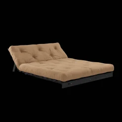 Karup Design Roots Sovasofa Med Roots Madras 140x200 Mocca/Sortlakeret