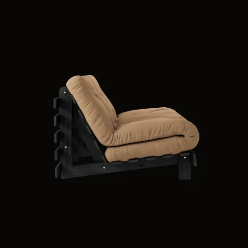 Karup Design Roots Sovasofa Med Roots Madras 140x200 Mocca/Sortlakeret