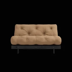 Karup Design Roots Sovasofa Med Roots Madras 140x200 Mocca/Sortlakeret