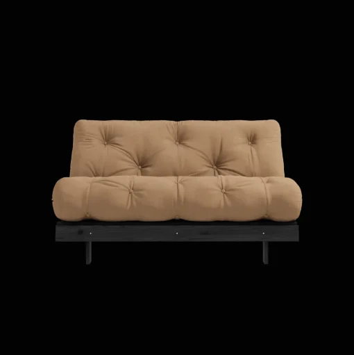 Karup Design Roots Sovasofa Med Roots Madras 140x200 Mocca/Sortlakeret