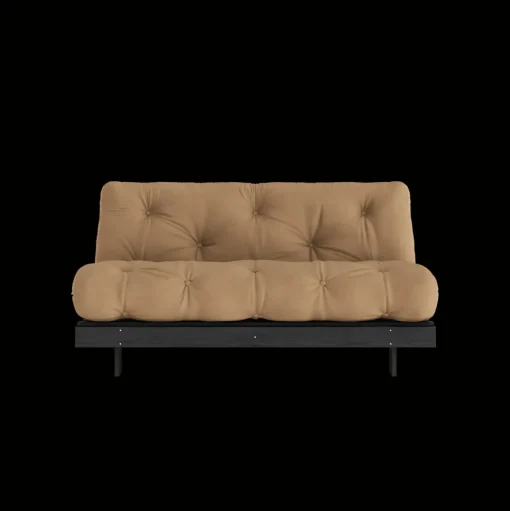 Karup Design Roots Sovasofa Med Roots Madras 160x200 Mocca/Sortlakeret