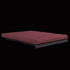 Karup Design Roots Sovasofa Med Roots Madras 160x200 Bordeaux/Sortlakeret