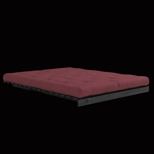Karup Design Roots Sovasofa Med Roots Madras 160x200 Bordeaux/Sortlakeret