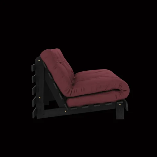 Karup Design Roots Sovasofa Med Roots Madras 160x200 Bordeaux/Sortlakeret