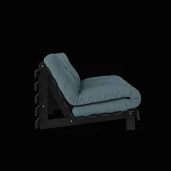 Karup Design Roots Sovasofa Med Roots Madras 160x200 Petroleum/Sortlakeret