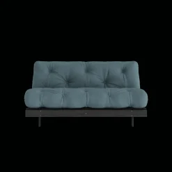 Karup Design Roots Sovasofa Med Roots Madras 160x200 Petroleum/Sortlakeret