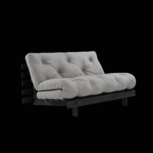 Karup Design Roots Sovasofa Med Roots Madras 140x200 Grå/Sortlakeret