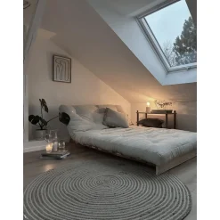 Karup Design Roots Sovasofa Med Roots Madras 140x200 Grå/Sortlakeret