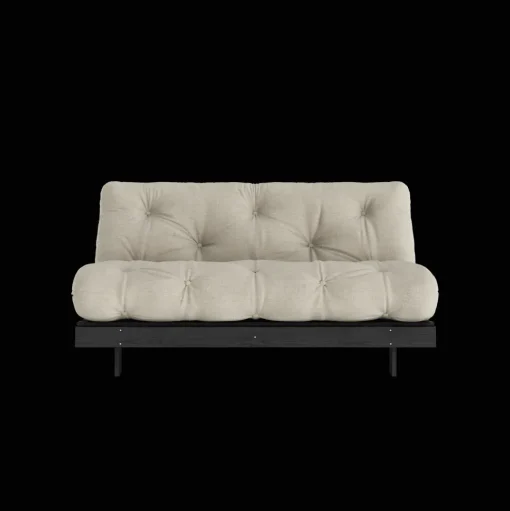 Karup Design Roots Sovasofa Med Roots Madras 160x200 Linned/Sortlakeret