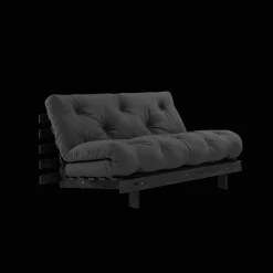 Karup Design Roots Sovasofa Med Roots Madras 140x200 Mørkegrå/Sortlakeret