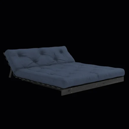 Karup Design Roots Sovasofa Med Roots Madras 160x200 Navy/Sortlakeret