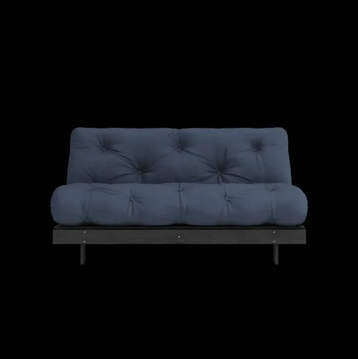Karup Design Roots Sovasofa Med Roots Madras 160x200 Navy/Sortlakeret