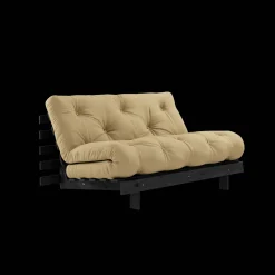 Karup Design Roots Sovasofa Med Roots Madras 140x200 Wheat Beige/Sortlakeret