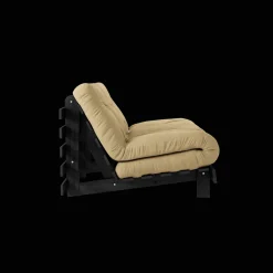 Karup Design Roots Sovasofa Med Roots Madras 140x200 Wheat Beige/Sortlakeret