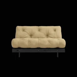 Karup Design Roots Sovasofa Med Roots Madras 140x200 Wheat Beige/Sortlakeret