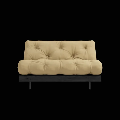 Karup Design Roots Sovasofa Med Roots Madras 140x200 Wheat Beige/Sortlakeret
