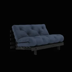 Karup Design Roots Sovasofa Med Roots Madras 140x200 Navy/Sortlakeret