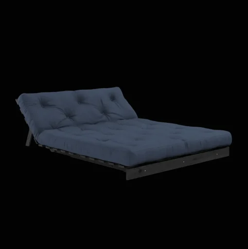 Karup Design Roots Sovasofa Med Roots Madras 140x200 Navy/Sortlakeret